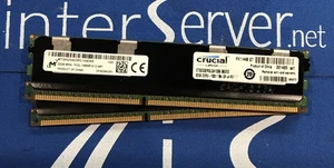 MICRON 64GB (2x32GB) DDR3 PC3-10600R 4Rx4 MT72KSZS4G72PZ-1G4E2HE - Picture 1 of 1