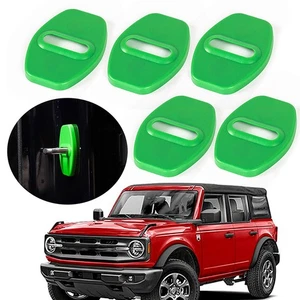 Green Door Lock Cover Buckle Decor Trim For Ford Bronco For F-150 F150 2021 2022 - Picture 1 of 7
