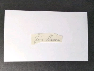 Jim Pisoni Signed Autograph Cut Debut 1953 St Louis Browns New York Yankees RARE - Image 1 of 2