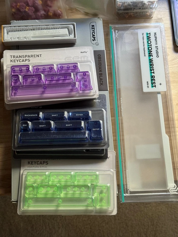 Nuphy mSA Crystal Accent Keycap collection - clear, green ,blue, purple, brown - Image 1 of 1