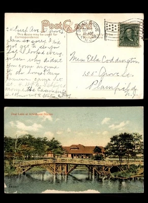 Mayfairstamps US 1908 Ocean Grove to Plainfield Bridge Postcard aau_40381 - Image 1 of 2