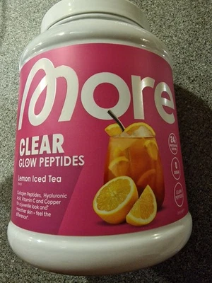 More Nutrition Clear Glow Peptides Lemon 600 Gramm 20 Portionen ungeöffnet NEU - Bild 1 von 2