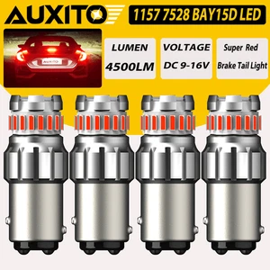 AUXITO 23-LED 1157 Bombilla Trasera Freno/Parada Lámpara Rojo Brillante Repuesto 4 PIEZAS - Imagen 1 de 15
