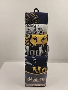 Modelo Beer Cerveza 6 Pair CREW SOCKS Men Size 8-12 Bioworld Novelty Sock - Bild 1 von 5