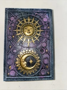 Fortune Telling Astrology Sun and Moon Design Sculptural Tarot Box - Picture 1 of 7