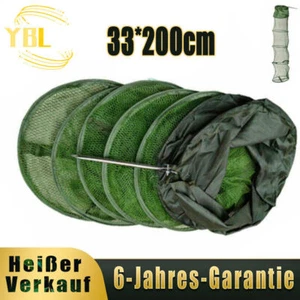 Fischernetz Faltbar Setzkescher Köderfischreuse Fischköder Falle Angelzubehör 2m - Bild 1 von 6