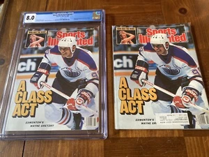 Wayne Gretzky Sports Illustrated CGC 8.0 W Newsstand (Class Act) #001 +xtra +mag - Picture 1 of 4