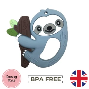 Kinder Erwachsene sensorisches Faultier Kauen Halskette Autismus ADHS beißen Zahnen Spielzeug UK - Bild 1 von 13