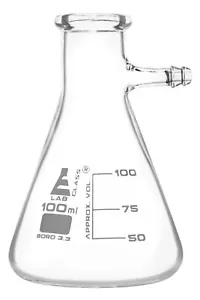 Eisco Labs 100ml Filtering Flask with Integral Side Arm - Borosilicate Glass - Picture 1 of 1