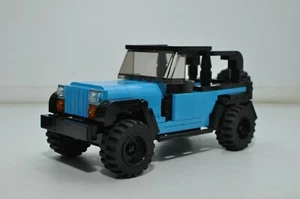Custom YJ Dark Azure 2 Door MOC Model Built and Compatible with LEGO® Bricks - Picture 1 of 2