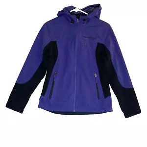Free Country Damen Größe Small gefütterte Kapuzenjacke lila/schwarz mit Reißverschluss - Bild 1 von 10