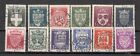 France- 12 Used Definitive Stamps - City Arms - Mi. 564/75 - 1942.