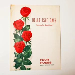 Vintage Belle Isle Cafe Hotel Minocqua Restaurant Speisekarte 60er Jahre - Bild 1 von 4