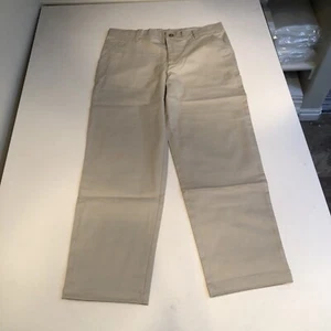 Wonder Nation Boys Flat Front Twill Pants Beige Size 14 Husky - Picture 1 of 3