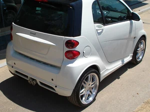 REAR WHEEL ARCHES (2PCS) FOR SMART FORTWO 451 (2007-2014) ABS GLOSS BLACK - Picture 1 of 2
