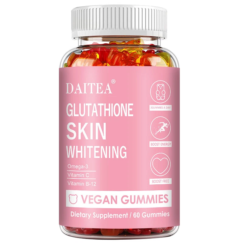DAITEA Glutathione Skin Whitening Gummies With Natural Antioxidant Collagen Anti Aging