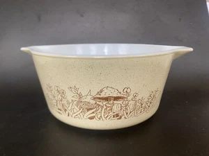 Vintage Pyrex Casserole Dish Mushroom Forest Fancies 474 B No Lid - Picture 1 of 5