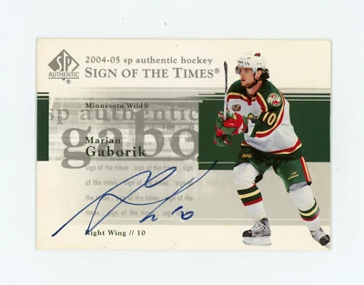 MARIAN GABORIK 2004-05 SP Authentic Sign of the Times Auto Minnesota Wild - Image 1 of 2