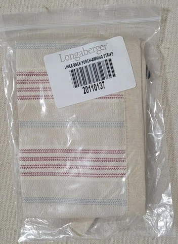 Longaberger 2002 Awning Stripe Window Box Planter Basket LINER #20116137 - NEW Cover