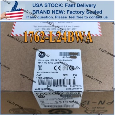 New NEW PLC AB 1762-L24BWA MicroLogix 1200 24Point Controller 1762L24BWA - Image 1 of 4