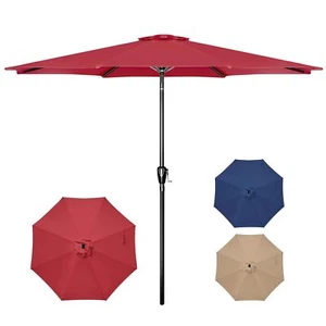 10 FT Market Patio Umbrella Outdoor Aluminum Pole with Tilt Adjustable Canopy - Picture 1 of 7