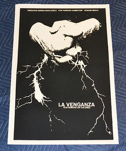 1971 Original Cuban Silkscreen Movie Poster"Vengeance"Electric.Romanian art film - Picture 1 of 3