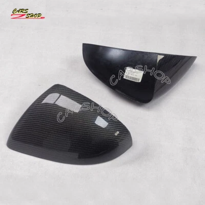 Carbon Fiber Side View Mirror Cover Caps Add On For VolksWagen Touareg 2011-2018 - Image 1 of 3