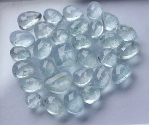 Natürlicher Aquamarin Rosenschliff Edelstein Aquamarinschliff Edelstein 5 bis 9 mm, 28,85 kt - Bild 1 von 6