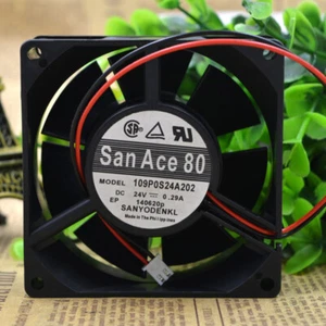SANYO 109P0824A202 8cm 8032 24V 0.29A Chassis Cooling Industrial Fan Quiet - Picture 1 of 5