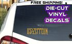 GOLD Led Zeppelin Vinyl Sticker Decal for car or truck windows, fridge, album