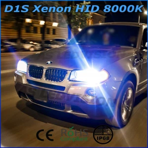 BMW X3 E83 2007-2010 Pair D1S Bulbs Bi-Xenon HID Headlight 35W Ice Blue 8000K - Picture 1 of 6