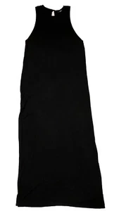 THE FIFTH Black Open Back Sleeveless Side Slit Crew Neck Maxi Dress Sz M - Picture 1 of 6