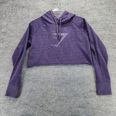 Gymshark Hoodie Womens Small Cropped Long Sleeve Purple • 23.99€