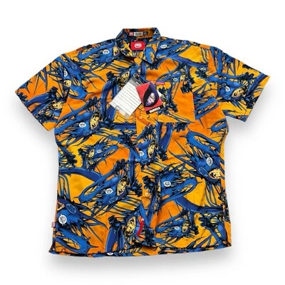 Ecko Marvel Shirt Men's XXL AOP Y2K Fantastic Four 4 Comic Book Button Up Shirt - Image 1 of 4