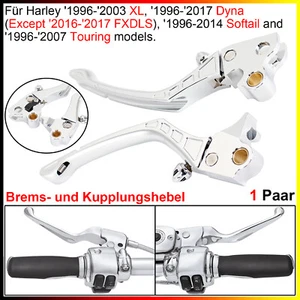 Chrom Brems- und Kupplungshebel, einstellbar für Harley Modelle 1996-2017 2004 - Bild 1 von 9
