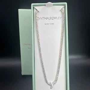 Collana Argento Sterling Cynthia Rowley New York Made in Italy Catena 18" Scatola Nuova - Foto 1 di 9