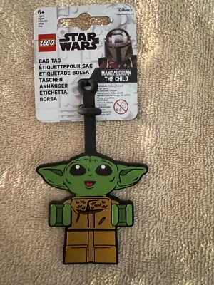 Lego BRICK STAR WARS MANDALORIAN THE CHILD 2.5 X 3" Silicone Luggage Bag Tag