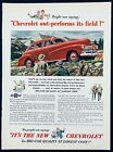 Original Chevrolet 1947 Red Sports Sedan Ad: Big-Car Quality