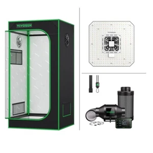 VIVOSUN S223 Smart Grow Tent Kit W/ Aerolight 100SE,AeroZesh G4 Duct Fan W/E42A - Picture 1 of 14