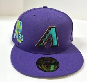 Arizona Diamondbacks NE MLB "STATEVIEW" Fitted Hat~Purple - Picture 1 of 5
