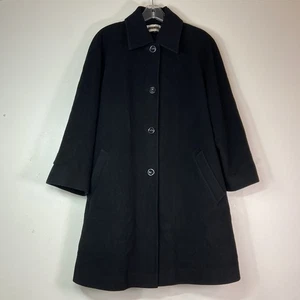 Kristen Blake Wool Cashmere Car Coat Women’s SZ 1X Black Mid Length Overcoat - Picture 1 of 15