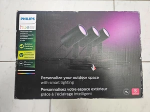 NEW Philips Hue 1746730V7 49W Lily White & Color Outdoor Spot Light Base Kit - Picture 1 of 3