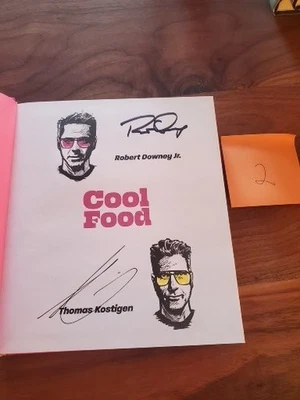 ROBERT DOWNEY JR Signed Autographed COOL FOOD HC FULL SIGNATURE FAST SHIP! #2 - Image 1 of 2