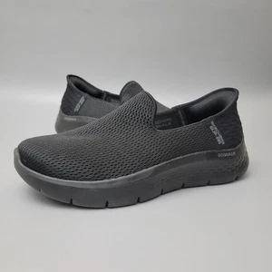 Sneakers slip-in donna SKECHERS misura 8 larghe nere GO WALK FLEX Relish 124963W - Foto 1 di 12
