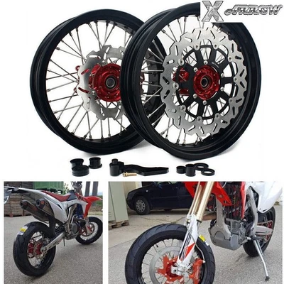 Kit adaptador rotores ruedas Honda 17" Supermoto CRF250R 2014 CRF450R 2013-2014 Foto 1 de 4
