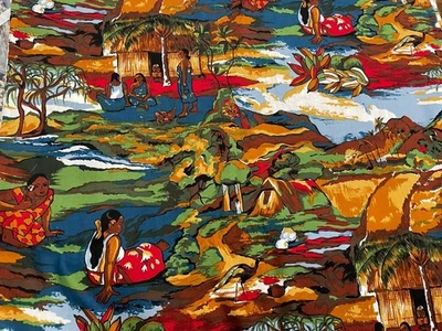 Alexander Henry Collection Cotton Fabric  44”x 96” Vibrant Tropical Exotic Print - Image 1 of 2
