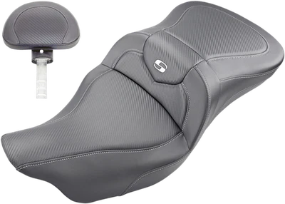 Asiento y respaldo de fibra de carbono Saddlemen Roadsofa para Harley Tri Glide 2009-2022 Foto 1 de 4