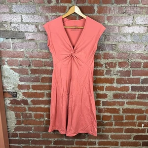Patagonia Kleid Damen Medium koralle Twist vorne Flügelärmel Stretch Reise Strick - Bild 1 von 5
