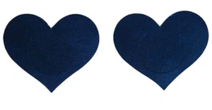 Cache-tétons nippies pasties adhésifs petits coeurs bleus marine originaux sexy - Foto 1 di 1