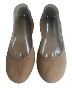 Lucky Brand Shoes Ballet Flats Womens sz 10 Emmie Tan Leather SlipOn Corset Back - Bild 1 von 12